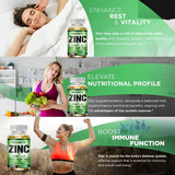 Buy 1 Get 1 Free! Pure Zinc Supplement, for Immune System Booster, Wound Healing & Antioxidant Defense for Year-Round Wellness
