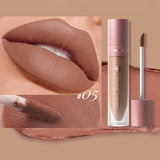 DUNUF 8-Color Matte Velvet Smooth Easy-to-Apply Square Tube Lip Gloss Waterproof Three-Dimensional Plumping Lipstick