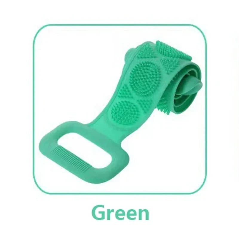 1PCS Silicone Bath Scrubber Soft Exfoliating Back Massage Shower Brush Body Wash Removal Tool for Bathroom