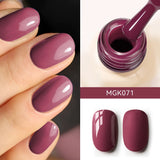 MAYCHAO Cherry Red Gel Nail Polish 12ml Glossy Semi Permanent Soak Off UV LED Frosted Gel Nails Base Painting Varnish