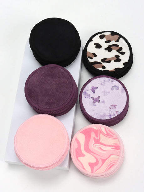 Double Round Makeup Remover Pads 20Pcs + Cleaning Mesh Bag, Machine Washable, Reusable, Suitable for All Skin Types
