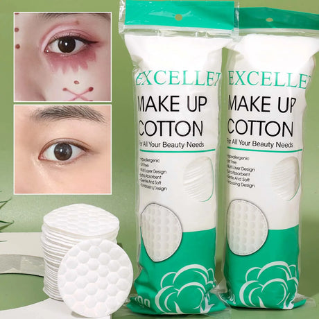 Facial Makeup Remover Disposable Cotton Pads Soft Breathable Double Sided Round Nail Polish Remover Cleansing Pads Makeup Tools