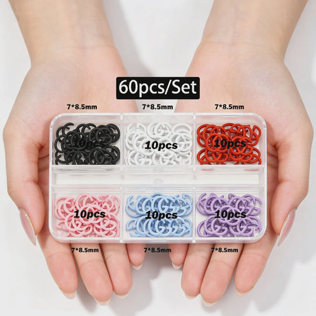 30/60pcs/Box 3D Luxury Metal Nail Art Decorations Alloy Shiny Rhinestones Pearl Gems Zircon Diamond Charms DIY Nail Accessories