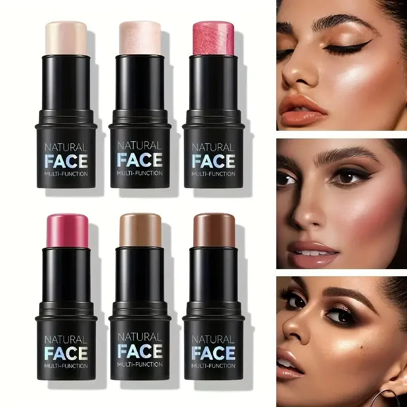 Natural Face Highlighter Concealer,Waterproof Face Contour Pen, Easily Sculpt Your Fface to Create a Perfect Light Makeup Effect