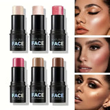 Natural Face Highlighter Concealer,Waterproof Face Contour Pen, Easily Sculpt Your Fface to Create a Perfect Light Makeup Effect