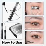 Judydoll 3D Curling Eyelash Iron Mascara, Black & Brown, Curling & Lengthening, Long-Lasting Formula, Waterproof, Smudge-Proof