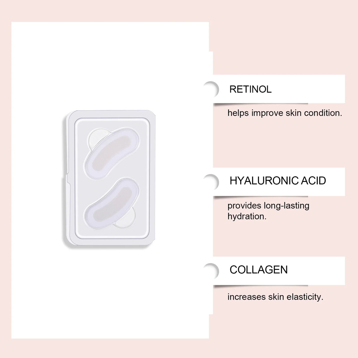 0.25mm Retinol Microneedle Eye Patches Mask Reduce Dark Circle & Eye Bags Anti-Aging Firming Patches Forehead & Smile Line Patch