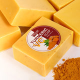 AILKE Natural Turmeric Soap Bar, Brighten, Remove Darkness, Acne, Pimples, Cleaning, Exfoliates, Uneven Skin Tone, 200g