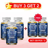 HOLUCKS Calcium D3+K2+B12 Capsules, with Calcium & Vitamin D3, Support Bone, Muscle & Heart Health