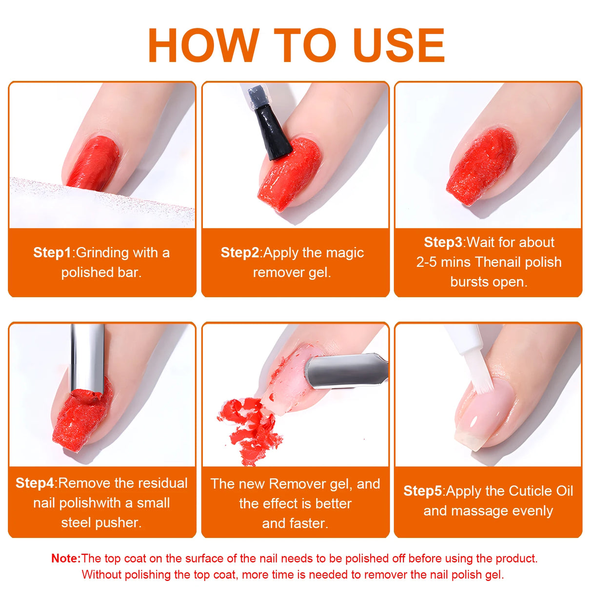 TWOING Nail Gel Polish Remover Quick & Easy Polish Remover In 2-3 Minutes, No Need Soaking Or Wrapping 15ml-0.51oz