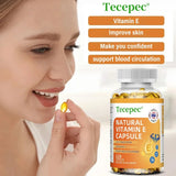 Vitamin E Capsules Helps Blood Birculation and Antioxidant & Brightens Skin Tone Daily Vitamin Supplement Beauty Health