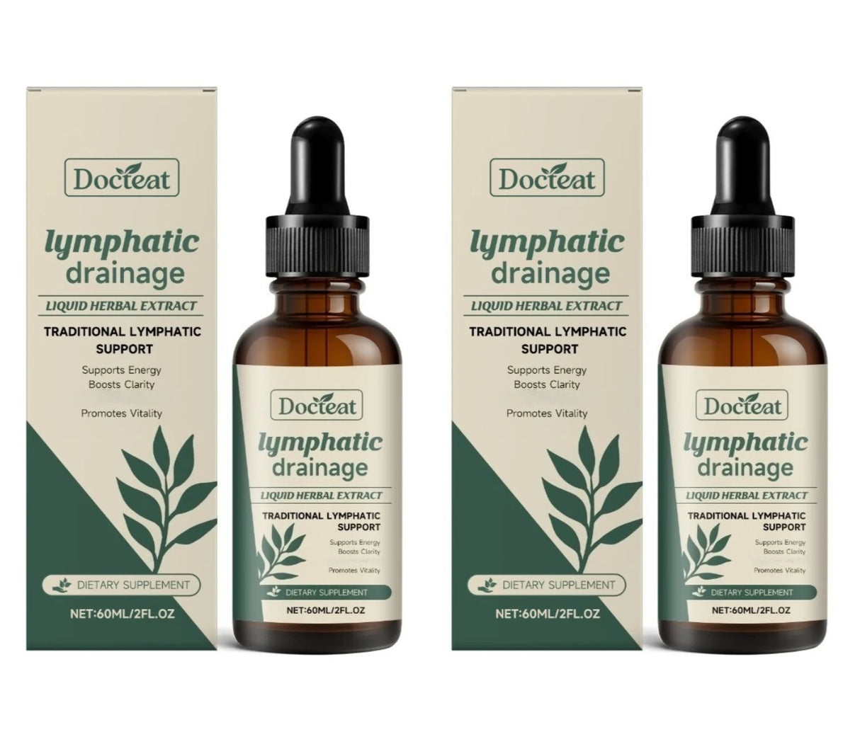 Docteat Lymphatic Drainage Liquid Herbal Extract with Boosts Clarity Supports Energy and Promotes Vitality Easy To Use 60 ML