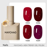 MAYCHAO 12ml Gel Nail Polish Set Professional Salon Nail Art Gels Varnish UV LED Semi Permanent Nail Lacquer Nail Supplies