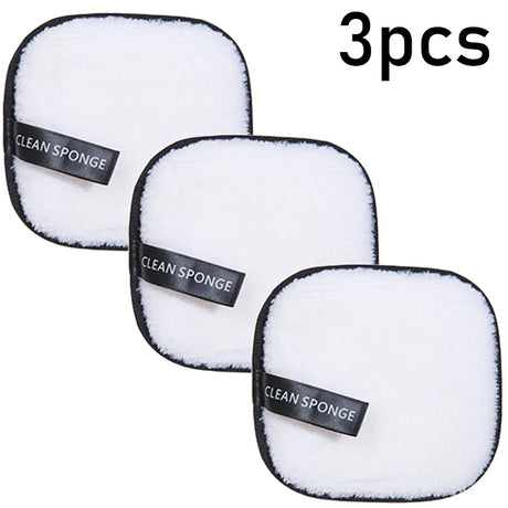1/3pcs Reusable Discs Makeup Remover Wipe Cotton Pads Microfiber Makeup Face Towel Cloth Washable Sponge Skin Care Cleaning Puff