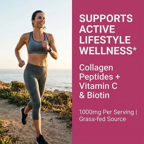 Multi Collagen Peptides Capsules with Vitamin C, Biotin, Support Skin Hair Nail Joint Bone Digestion & Intestinal Wellness