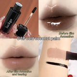 Chocolate Brown Peel Off Lip Stain Waterproof Makeup Matte Khaki Orange Liquid Lipstick Nude Black Tattoo Lips Tint Cosmetic