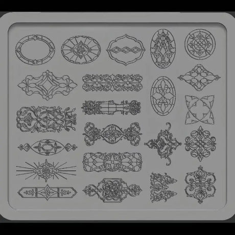 3D Silicone Nail Art Mold for DIY Manicure European Style Retro Lace Design Transparent Decorative Template