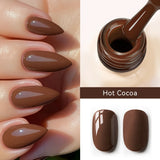 MAYCHAO Cherry Red Gel Nail Polish 12ml Glossy Semi Permanent Soak Off UV LED Frosted Gel Nails Base Painting Varnish