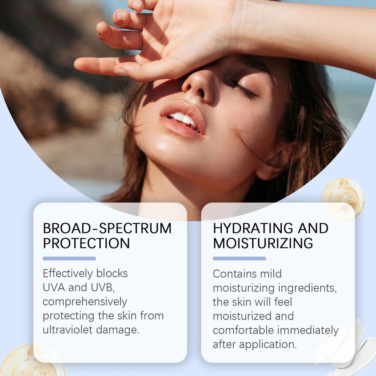 UV Sunscreen Stick Spf50 Lasting Waterproof Moisturize Layer Oil Control Repair Sunburn Antioxidant Skin Sun Protection Cream
