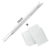 Nail Circle Beveled Head Stainless Steel Cuticle Pusher Nail Art Sanding Tablet Manicure Sticks Tool for Salon Nails Accessories