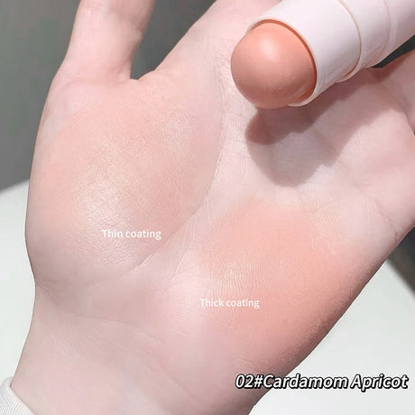 Gege Bear Soft Matte Blush Stick Moisturizing Natural Matte Tender Eeasy to Blend Rouge Stick