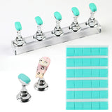New 30Pcs PInk Green Nail Adhesive Glue Clay Reusable Tacky Gel,Use With Nail Art Practice Stand Manicure Tools Supplies