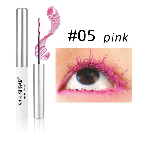 Colorful Slender Mascara Waterproof Fast Drying Curling Eyelashes Multicolor Lashes Makeup Long Lasting Blue Green Cosmetics