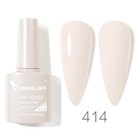 VIP5 Venalisa Nail Gel Polish Jelly Color HEMA/TPO FREE Nude Pink Semi Permanent Soak Off UVLED Gel Polish Sparkle Gel Varnish