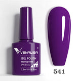 VIP5 Venalisa Nail Gel Polish Jelly Color HEMA/TPO FREE Nude Pink Semi Permanent Soak Off UVLED Gel Polish Sparkle Gel Varnish