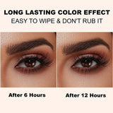 2 Pack 4 Point Eyebrow Pen 4 Prong Tip Eyebrow Pen 4 Fork Eyebrow Pencil Waterproof Liquid Eyebrow Pencil Long Lasting Like Real