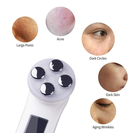 5 In 1 Home Facial Beauty Device Mesotherapy Electroporation RF Radio Frequency Facial LED Photon Skin Care Beauty Device Face Lifting Tighten