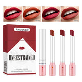 4 Colors Cigarette Shaped Lip Gloss Set Matte Velvet High Pigment Waterproof Long Lasting Non Transfer Portable Mini Lip Makeup Cosmetic