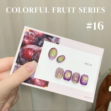 MN 1-20pcs 12ML Pink Gold Cat Eye Ocean Bubble Glass Beads Cat Eye Gel Nail Polish Blue Nails UV Light Nails Green Nails