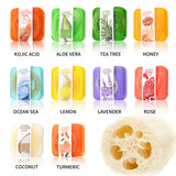 S+100g Coconut Milk Organic Glycerin Loofah Soap Deep Cleansing Whitening Moisturizing Skin Face Wash Bath Soap