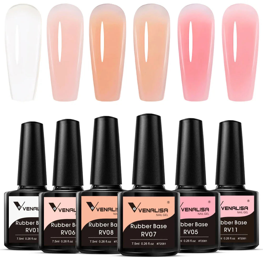 VIP5 Venalisa Nail Gel Polish Jelly Color HEMA/TPO FREE Nude Pink Semi Permanent Soak Off UVLED Gel Polish Sparkle Gel Varnish