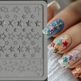 Cute Wings Nail Art Silicone Mold 3D Angel Wings Design Molds Reusable Clear Manicure Template DIY Charms Gel Wings Wedding