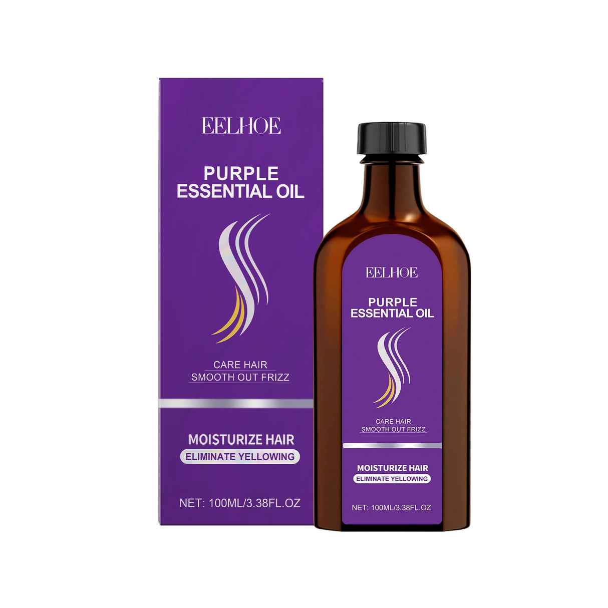Purple Shampoo, Long-Lasting Color Care, Daily Nourishing, Smooth and Moisturizing Hair, Purple Shampoo