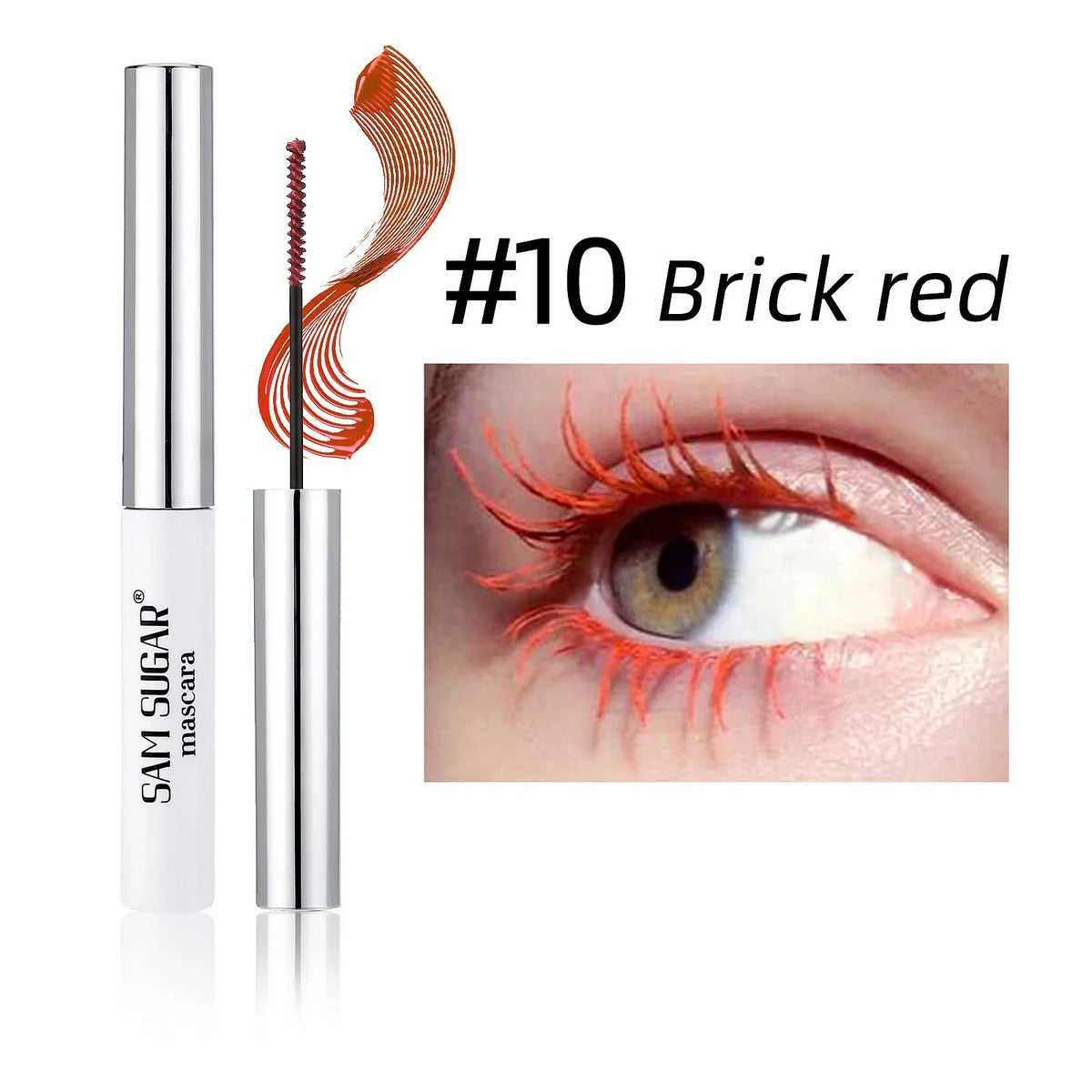 Colorful Slender Mascara Waterproof Fast Drying Curling Eyelashes Multicolor Lashes Makeup Long Lasting Blue Green Cosmetics