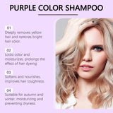 Purple Shampoo, Long-Lasting Color Care, Daily Nourishing, Smooth and Moisturizing Hair, Purple Shampoo
