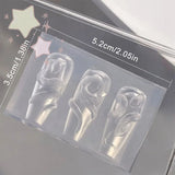 1/3 Pcs 3D Snake Nail Silicone Carving Mold DIY Decoration Art Beauty Charm Template UV Gel Manicure Supplies
