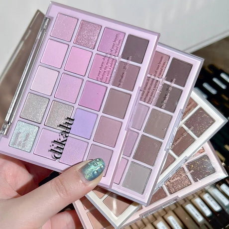 20 Colors Low Saturation Korean Eyeshadow Palette Purple Matte Pearlescent Long Lasting Waterproof Glitter Eye Shadow Eye Makeup