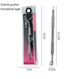 Quality Steel Hook Type Cuticle Pusher Nail Polish Remover Nail Gel Scraper Pedicure Pusher Manicure Podiatry Nail Art Tool