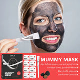 Black Truffle Mummy Face Mask Anti-Aging Charcoal Powder Deep Cleansing Removes Blackheads Soothes Care for All Skin Types