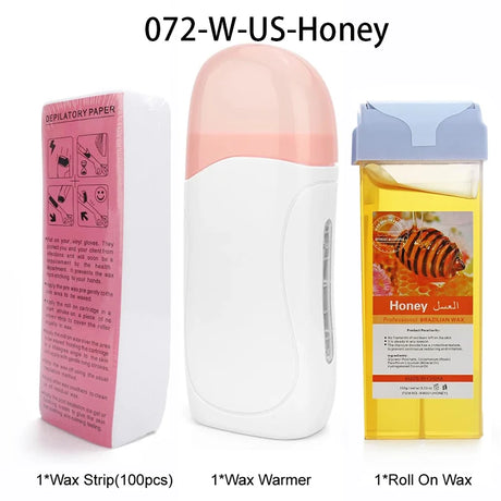 Roll On Waxing Kit With Wax Cartridges And Wax Strips 3 In 1 Soft Wax Heater Kit Hair Removal Wax Wax Paper Waxing Kits Warmer