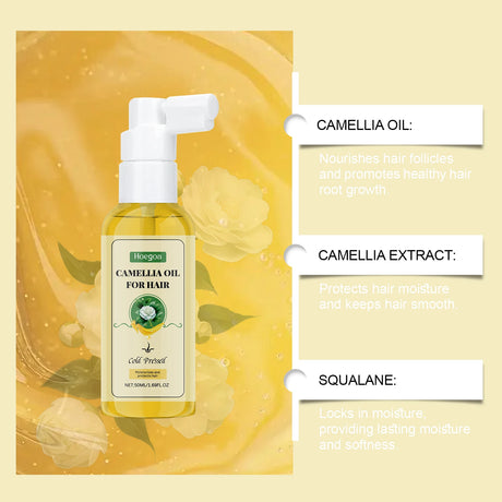 Repairing Camellia Hair Oil Spray For Dry Damaged Frizz Control Nourishing Conditioner With Camellia Seed Oil Hair Treatment