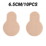 10Pcs Self-Adhesive Nipple Cover Chest Patch Non-Woven Thin Invisible Bra Disposable Sticky Lift Breast Petals Round Flower Pads