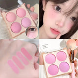 Waterproof Matte Blush Palette 4 Colors Long-Lasting Multi-Look Makeup Unisex Safe Certified Great Gift Choice