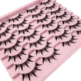 New 14/10/7/5Pairs Manga Lashes Natural Eyelashes Soft Cross Wispy Clear Band False Eyelashes Doll Eyes Lashes Cosplay Extension