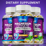 Magnesium Citrate Supplement - Supports Heart, Muscle, Nerve, Bone Health, Promote Energy Metabolism, Gut Digestion