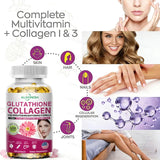 Hydrolyzed Collagen Glutathione Biotin MSM Vitamins Capsule Nutritional Supplement for Antioxidant Skin aging Hair Nail Health